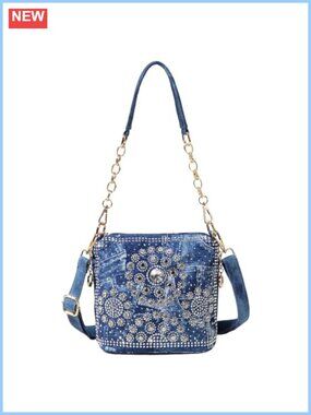 Glitter Rhinestone Crossbody Evening Clutch Sparkly Handbag